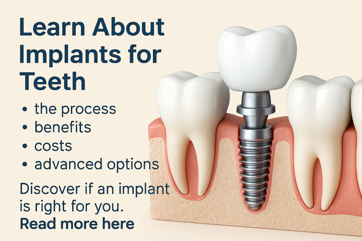 Close up image of a dentist placing an implant into a patients jaw, showcasing the precision and care involved in the procedure. No text on image.